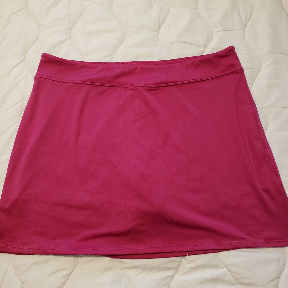 Pink Lycra Tennis Skirt Large